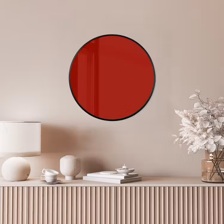Oxblood - Maroon - Rood Fotolijst rond zonder passe partout klein 856 -sfeer3