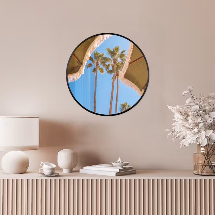 Parasol - Groen - Franjes - Zomer - Tropisch Fotolijst rond zonder passe partout klein -sfeer3