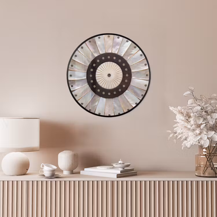 Parelmoer - Patroon - Decoratie - Ambacht - Wit Fotolijst rond zonder passe partout klein -sfeer3