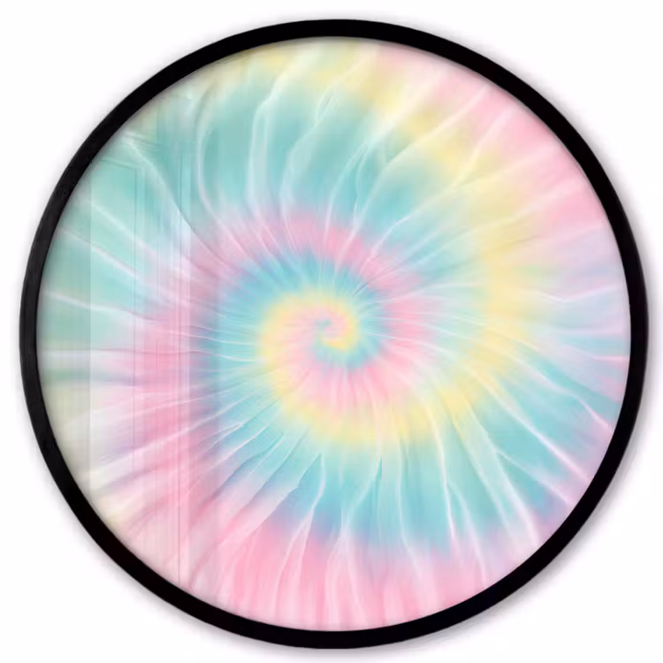 Pasteltinten - Tie dye - Roze Fotolijst rond zonder passe partout klein -3d