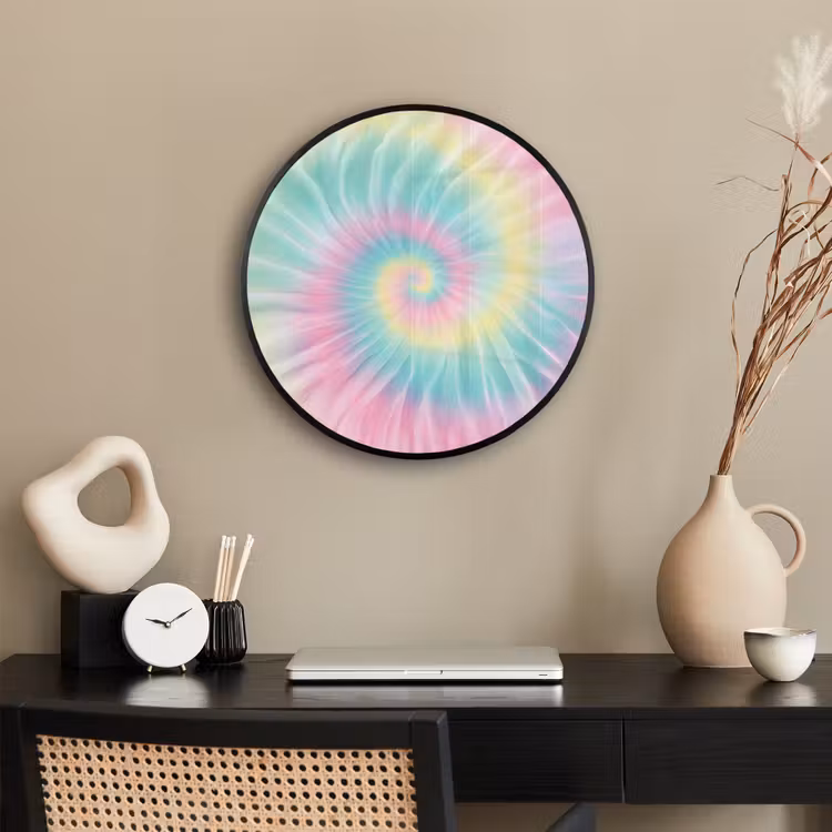 Pasteltinten - Tie dye - Roze Fotolijst rond zonder passe partout klein -sfeer1
