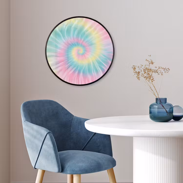 Pasteltinten - Tie dye - Roze Fotolijst rond zonder passe partout klein -sfeer2