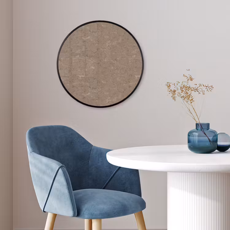 Patroon - Kalksteen - Beige Fotolijst rond zonder passe partout klein 856 -sfeer2