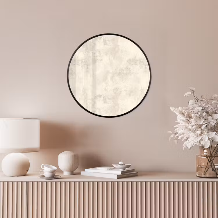 Patroon - Organisch - Beige Fotolijst rond zonder passe partout klein 856 -sfeer3