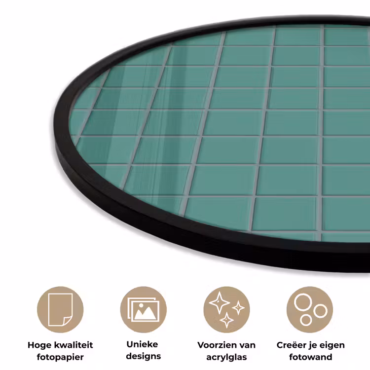 Patroon - Patroon - Smaragd Fotolijst rond zonder passe partout klein 856 -closeup_NL