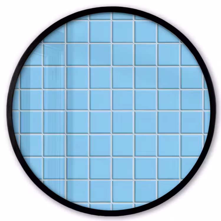 Patroon - Tegel - Pastel - Blauw Fotolijst rond zonder passe partout klein 856 -3d