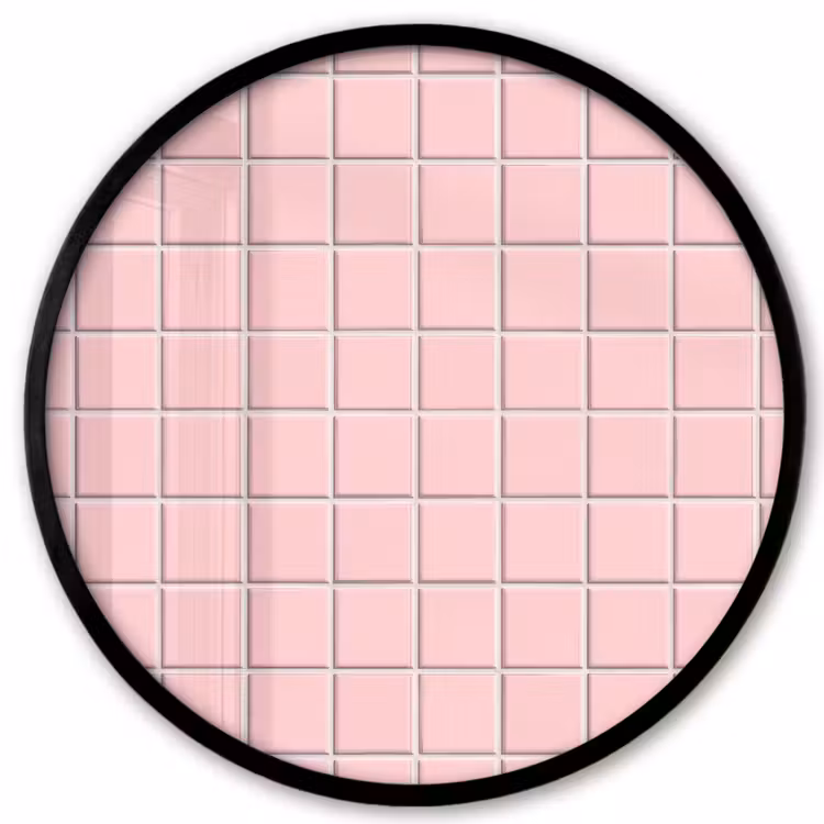 Patroon - Tegel - Pastelroze Fotolijst rond zonder passe partout klein 856 -3d