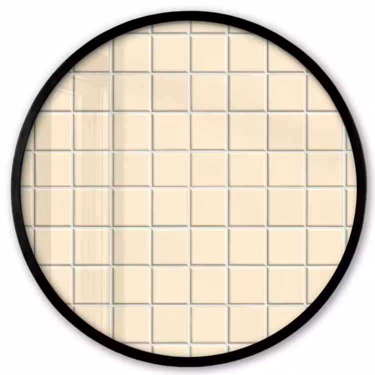 Patroon - Tegels - Gebroken - Wit Fotolijst rond zonder passe partout klein 856 -3d