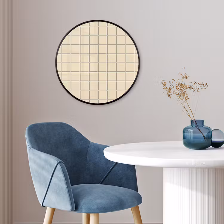 Patroon - Tegels - Gebroken - Wit Fotolijst rond zonder passe partout klein 856 -sfeer2