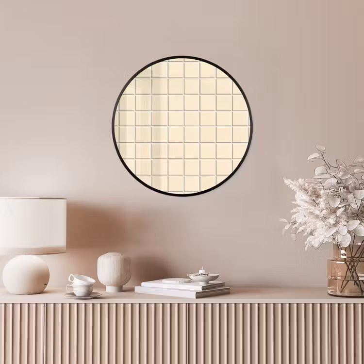 Patroon - Tegels - Gebroken - Wit Fotolijst rond zonder passe partout klein 856 -sfeer3