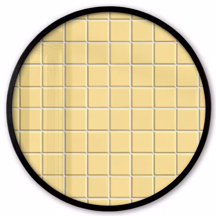 Patroon - Tegels - Geel Fotolijst rond zonder passe partout klein 856 -3d