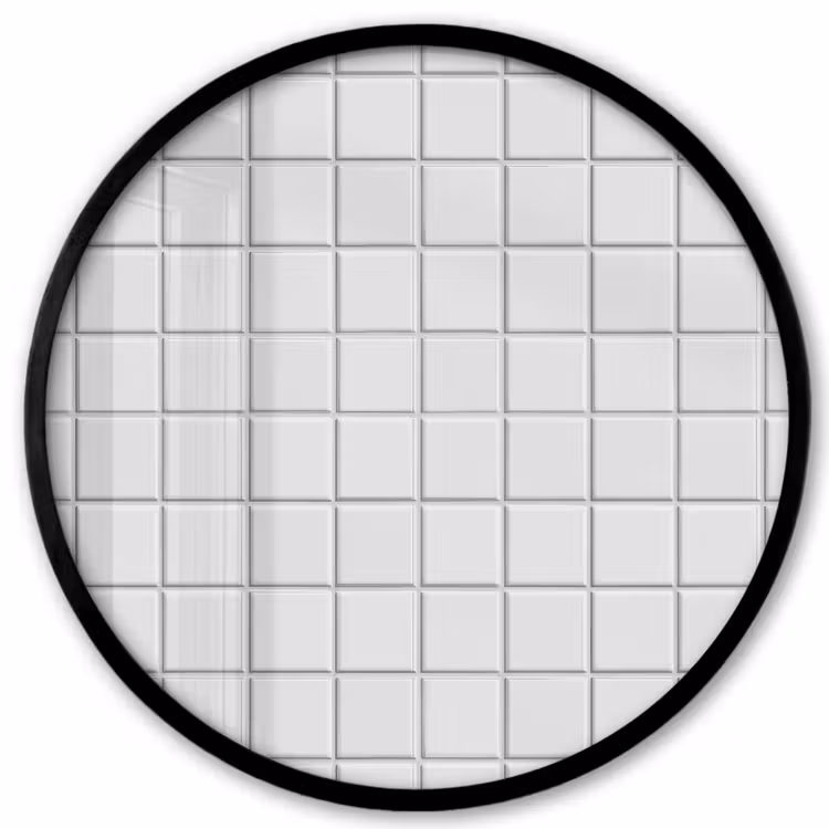 Patroon - Tegels - Grijs - Wit Fotolijst rond zonder passe partout klein 856 -3d