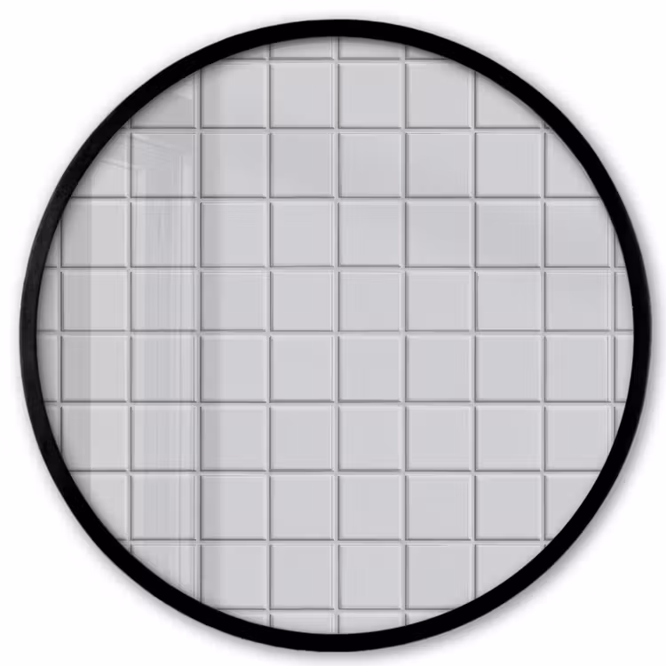 Patroon - Tegels - Licht - Grijs Fotolijst rond zonder passe partout klein 856 -3d