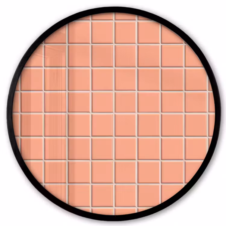 Patroon - Tegels - Perzik Fotolijst rond zonder passe partout klein 856 -3d