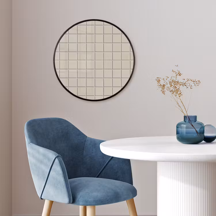 Patroon - Tegels - Taupe Fotolijst rond zonder passe partout klein 856 -sfeer2