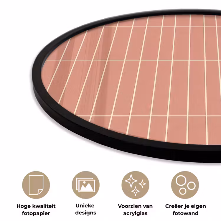 Patroon - Tegels - Terracotta Fotolijst rond zonder passe partout klein 856 -closeup_NL