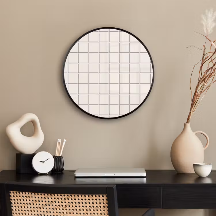 Patroon - Tegels - Wit Fotolijst rond zonder passe partout klein 856 -sfeer1