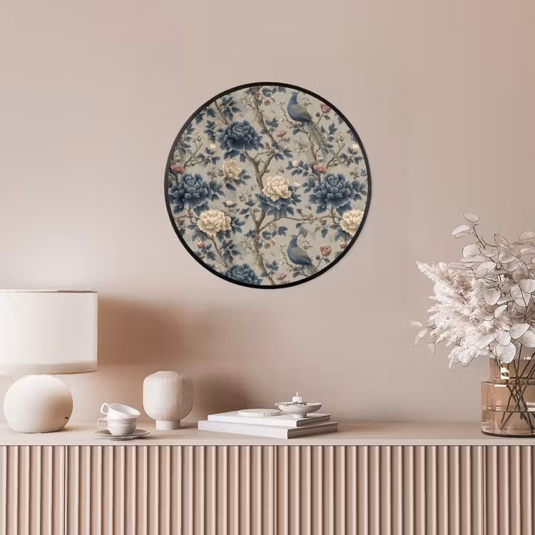 Pauw - Bloemen - Blauw Fotolijst rond zonder passe partout klein 856 -sfeer3
