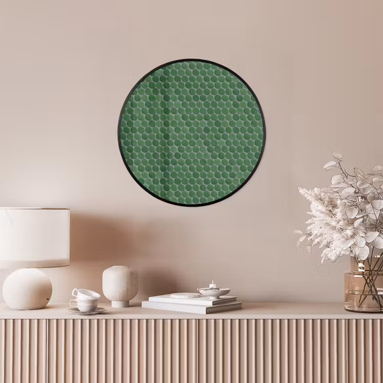 Penny - Mozaïek - Bosgroen - Green Fotolijst rond zonder passe partout klein 856 -sfeer3