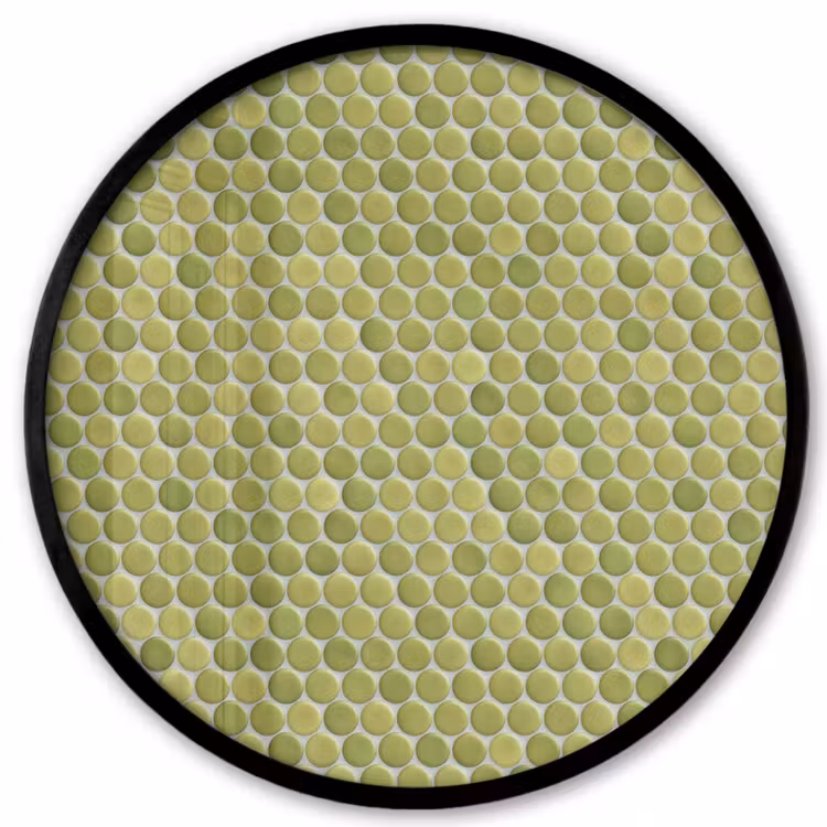 Penny - Mozaïek - Olijfgroen Fotolijst rond zonder passe partout klein 856 -3d