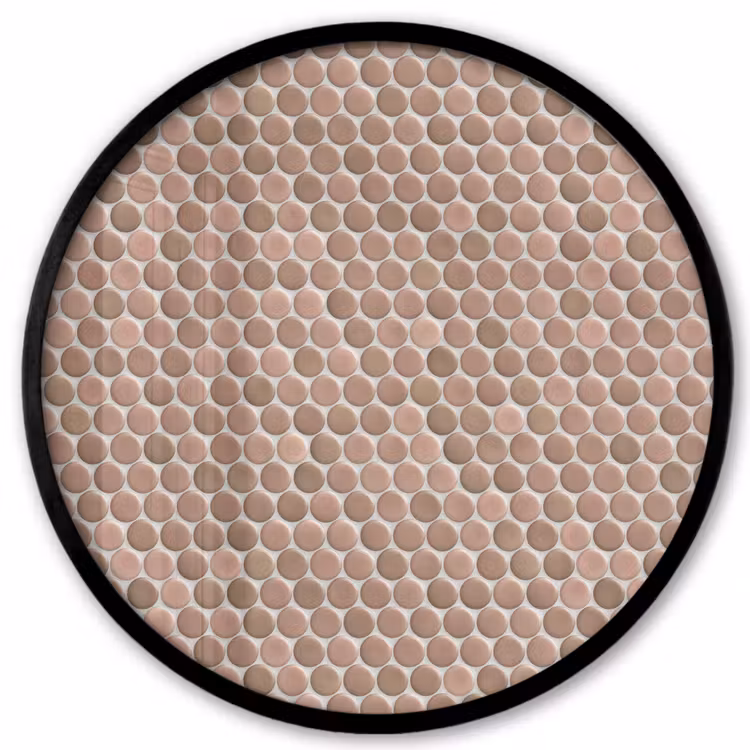 Penny - Mozaïek - Oudroze - Terracotta Fotolijst rond zonder passe partout klein 856 -3d