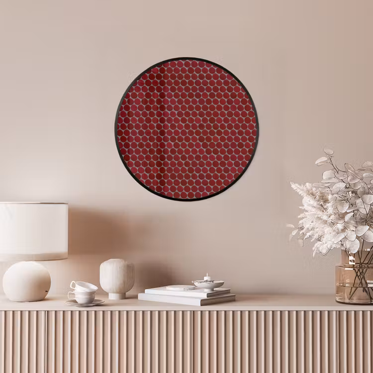 Penny - Mozaïek - Rond - Rood Fotolijst rond zonder passe partout klein 856 -sfeer3