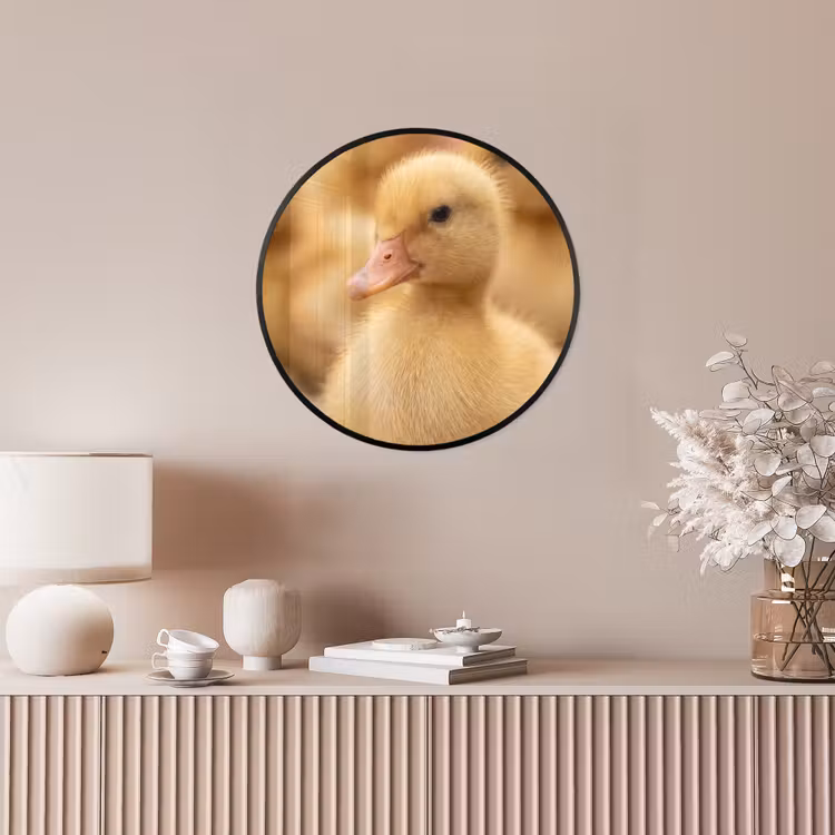 Pijltje - Eend - Natuur - Geel Fotolijst rond zonder passe partout klein -sfeer3