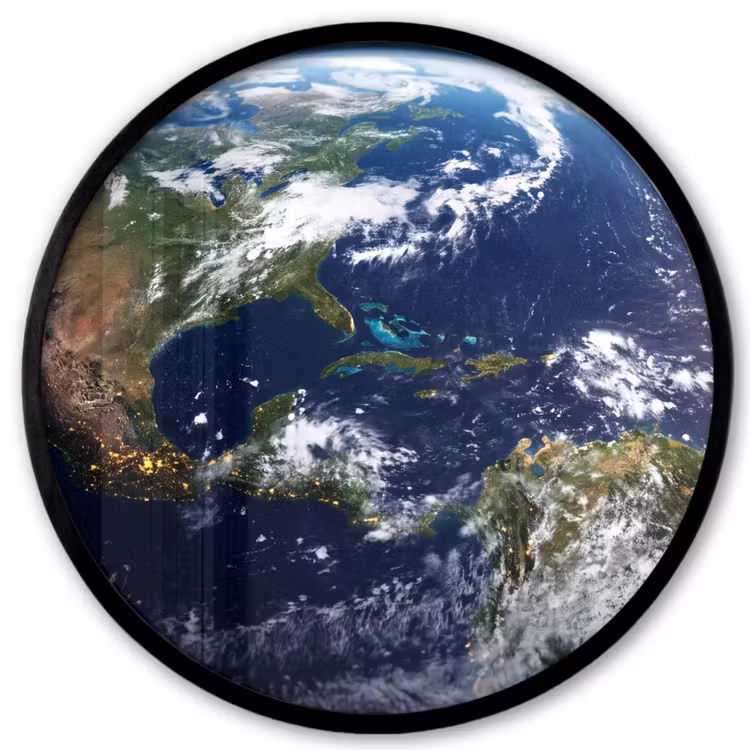 Ronde fotolijst - Planeet - Ruimte - Kosmos - Planeet - Ruimte - Kosmos Fotolijst rond zonder passe partout klein