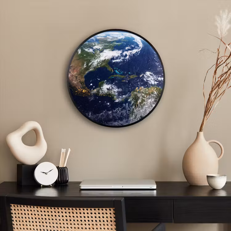 Ronde fotolijst - Planeet - Ruimte - Kosmos - Planeet - Ruimte - Kosmos Fotolijst rond zonder passe partout klein