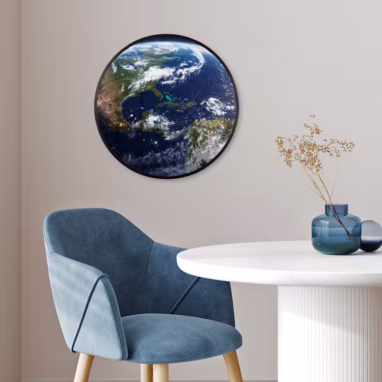 Ronde fotolijst - Planeet - Ruimte - Kosmos - Planeet - Ruimte - Kosmos Fotolijst rond zonder passe partout klein
