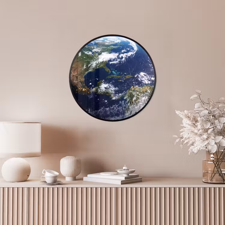 Ronde fotolijst - Planeet - Ruimte - Kosmos - Planeet - Ruimte - Kosmos Fotolijst rond zonder passe partout klein