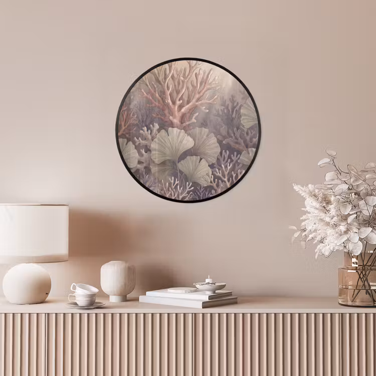 Plant - Bladeren - Zee - Illustratie - Groen Fotolijst rond zonder passe partout klein -sfeer3