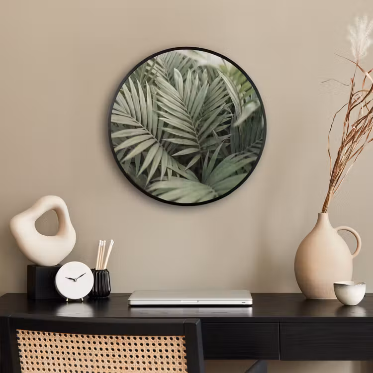 Plant - Palmbladeren - Natuur - Groen Fotolijst rond zonder passe partout klein -sfeer1
