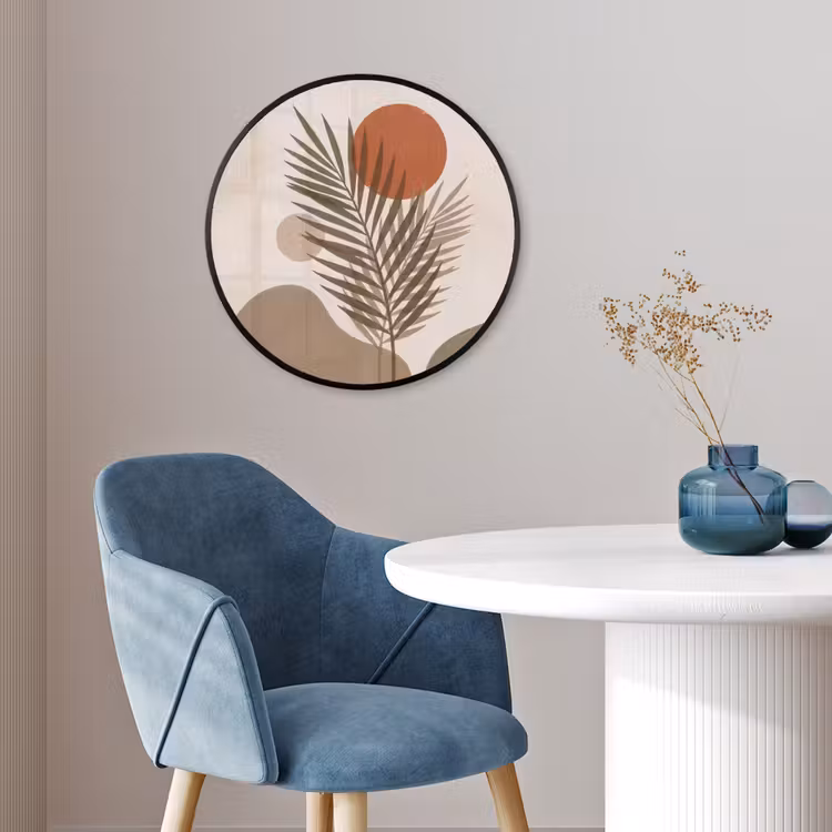 Planten - Bladeren - Abstract - Modern - Beige Fotolijst rond zonder passe partout klein -sfeer2