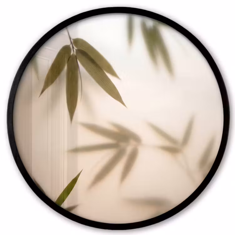 Planten - Bladeren - Natuur - Groen Fotolijst rond zonder passe partout klein -3d