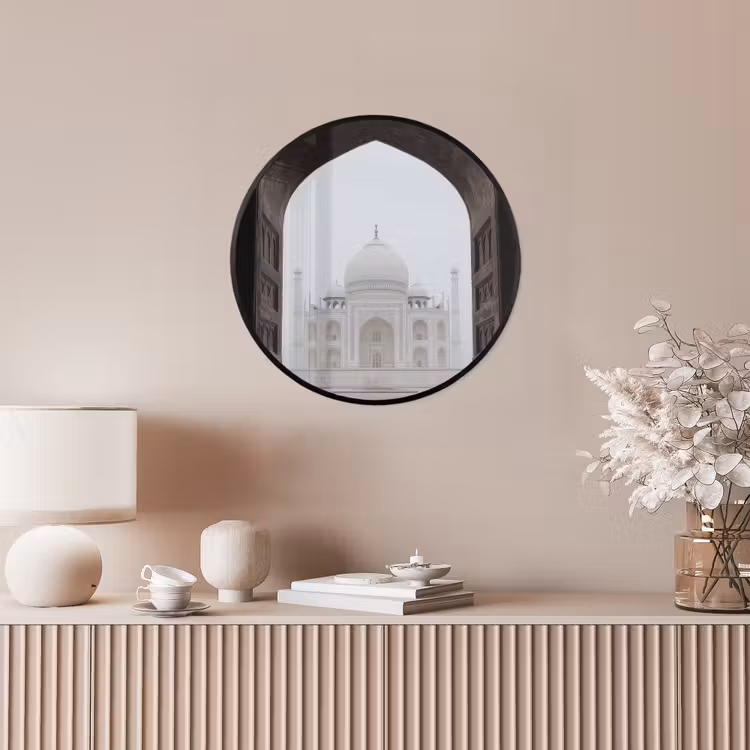 Poort - Symmetrische koepel - Minaretten - Moskee Fotolijst rond zonder passe partout klein -sfeer3