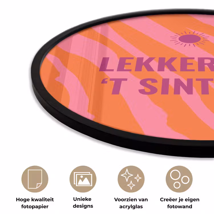 Quote - Zomer - Roze Fotolijst rond zonder passe partout klein -closeup_NL