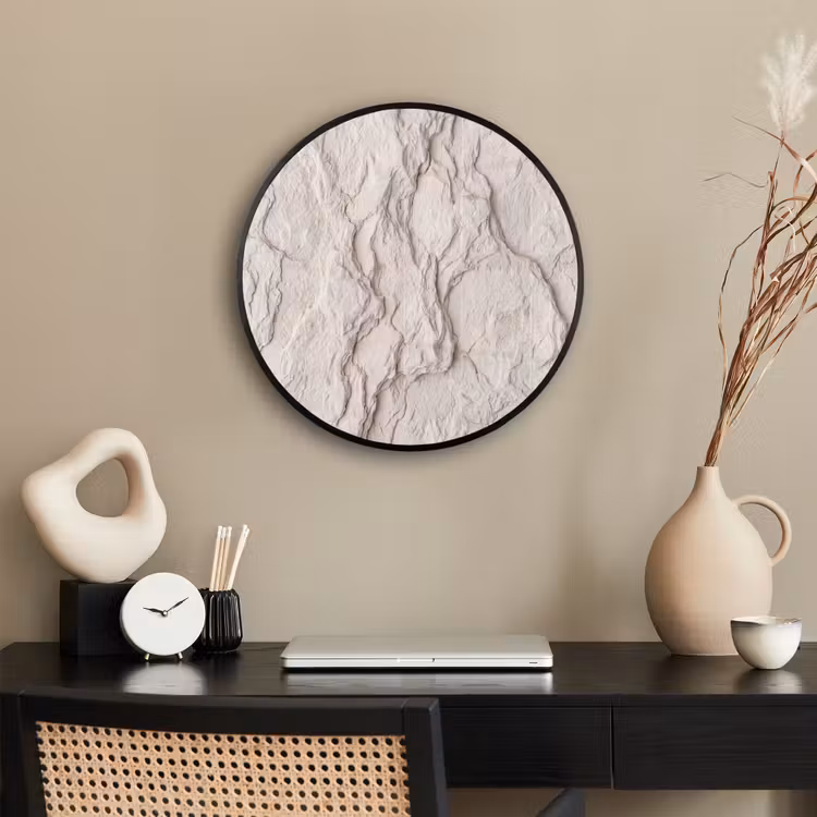 Rots - Structuur - Natuur - Beige - Abstract Fotolijst rond zonder passe partout klein -sfeer1
