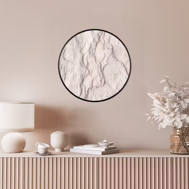 Rots - Structuur - Natuur - Beige - Abstract Fotolijst rond zonder passe partout klein -sfeer3