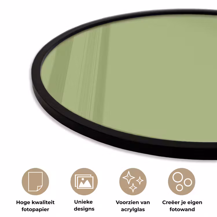 Sage - Green - Groen Fotolijst rond zonder passe partout klein 856 -closeup_NL
