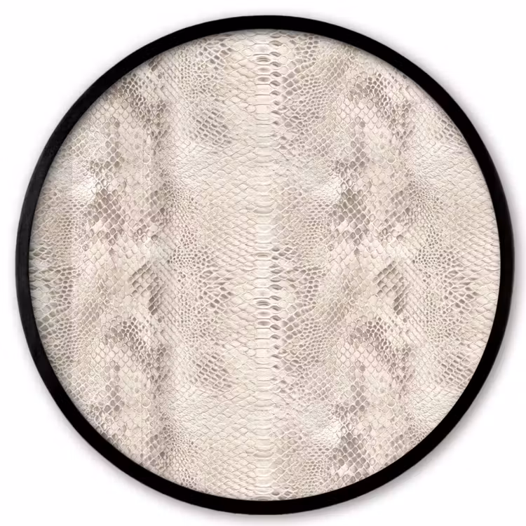 Slang - Patroon - Beige Fotolijst rond zonder passe partout klein 856 -3d