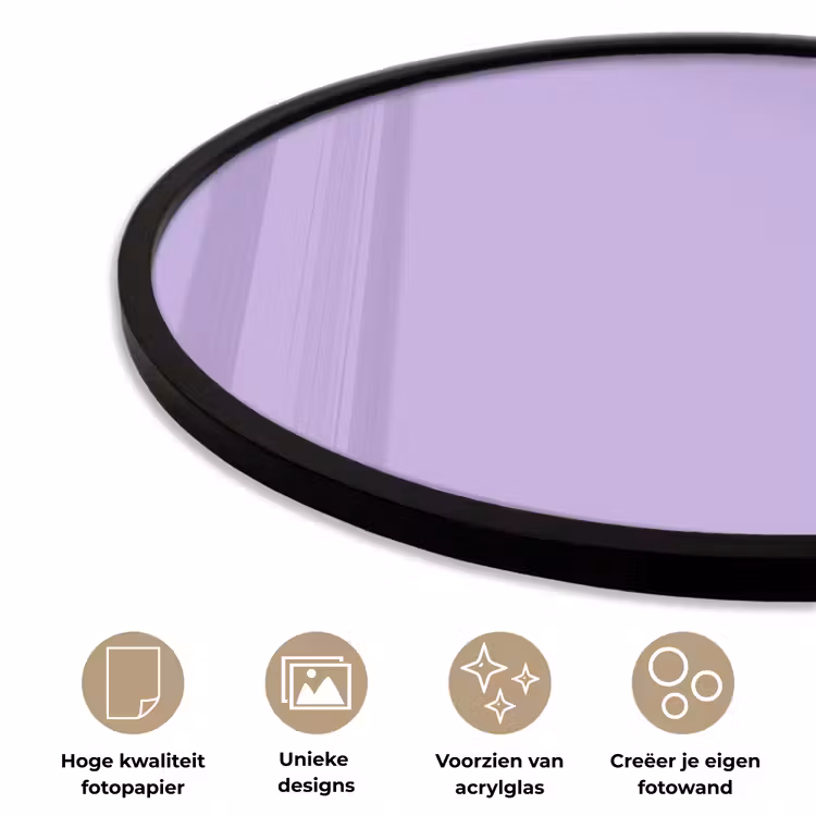 Soft - Lavender - Paars Fotolijst rond zonder passe partout klein 856 -closeup_NL