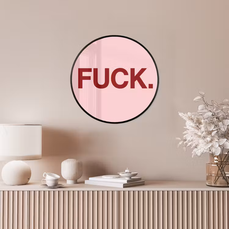 Statement - Krachtig - Roze Fotolijst rond zonder passe partout klein -sfeer3