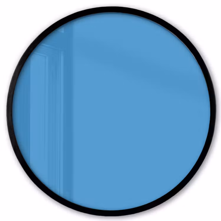Steel - Blue - Blauw Fotolijst rond zonder passe partout klein 856 -3d