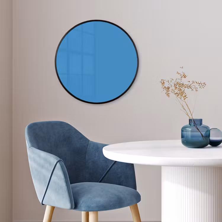 Steel - Blue - Blauw Fotolijst rond zonder passe partout klein 856 -sfeer2
