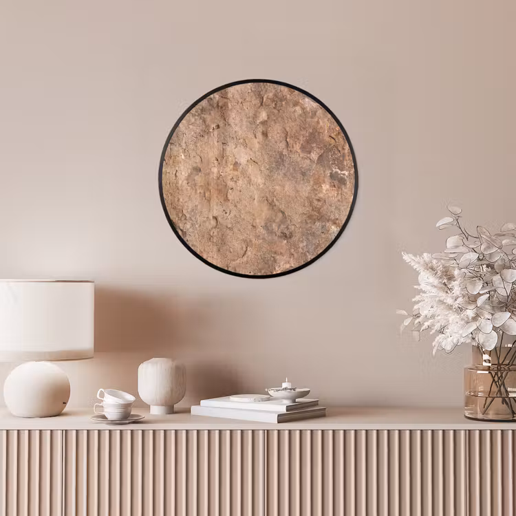 Steen - Natuur - Textuur - Abstract - Bruin Fotolijst rond zonder passe partout klein -sfeer3