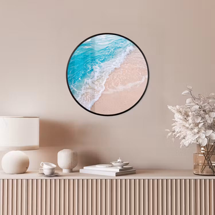 Strand - Zee - Golf - Natuur - Blauw Fotolijst rond zonder passe partout klein -sfeer3
