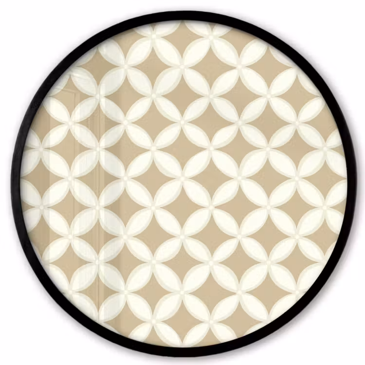 Symmetrisch - Motief - Beige Fotolijst rond zonder passe partout klein 856 -3d