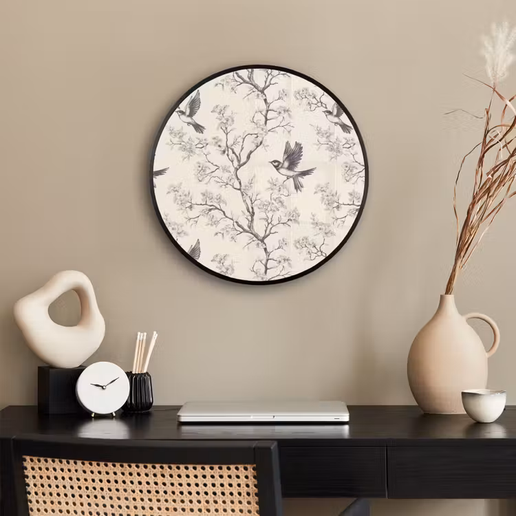 Takken - Vogels - Beige Fotolijst rond zonder passe partout klein 856 -sfeer1
