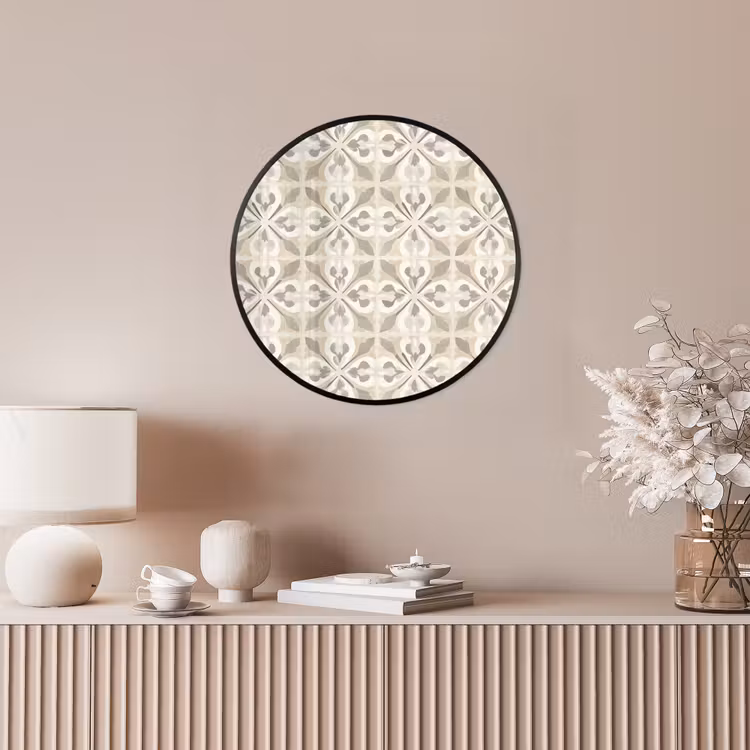 Tegel - Motief - Beige Fotolijst rond zonder passe partout klein 856 -sfeer3